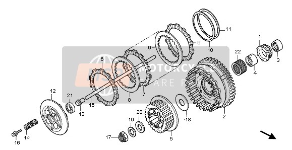 Honda CBF1000S 2007 Embrayage pour un 2007 Honda CBF1000S