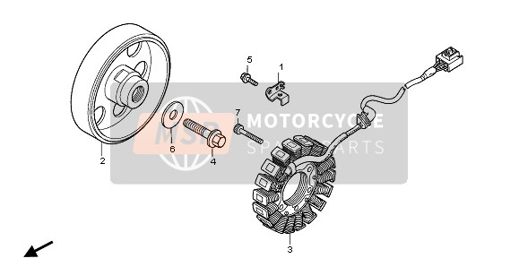 Honda CBF1000S 2007 GENERATOR for a 2007 Honda CBF1000S