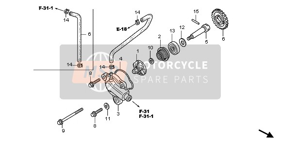 Honda CBR125RW 2007 WATER PUMP for a 2007 Honda CBR125RW