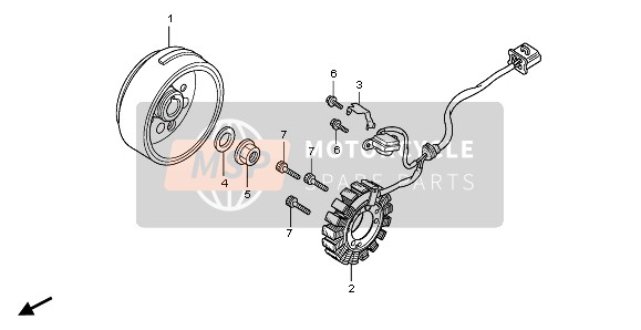 31110KTYD31, Flywheel Comp., Honda, 0