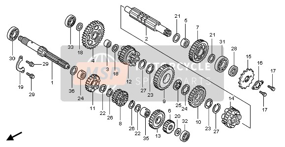 90461KK6000, Washer, Spline, 17mm, Honda, 0