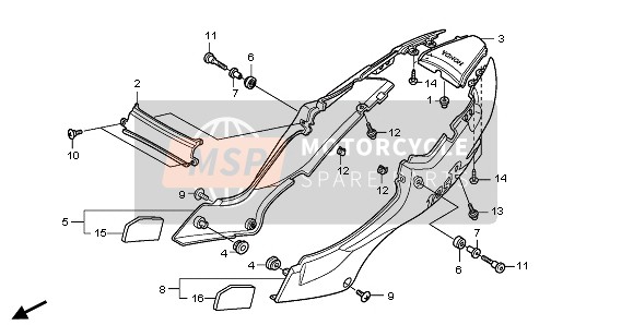 83700KTYD30ZD, Cowl Set, L. Side (Wl) * TYPE4 * (TYPE4), Honda, 0