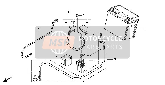 Honda CBR125RW 2007 BATTERY for a 2007 Honda CBR125RW