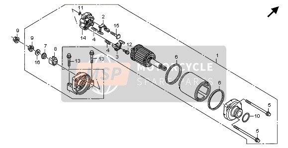 Honda CBR600RR 2007 Startend Motor voor een 2007 Honda CBR600RR