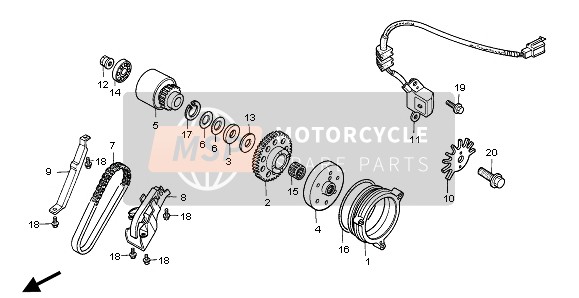 Honda CB1000F 1995 STARTING CLUTCH for a 1995 Honda CB1000F