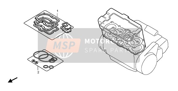 06113MELA20, Gasket Sheet Kit A (Component Parts), Honda, 0