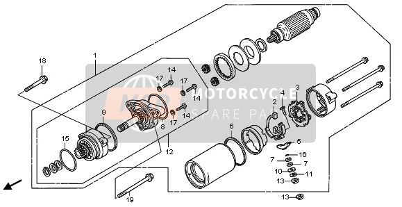 Honda GL1800 2007 Di Partenza Il Motore per un 2007 Honda GL1800