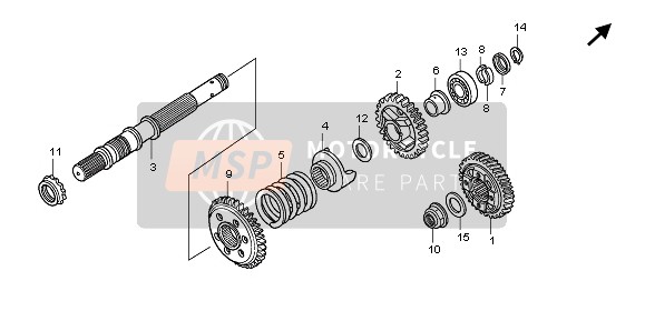 23611MEC000, Shaft, Final Gear, Honda, 0