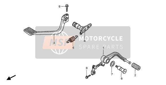 Honda GL1800 2007 PEDAL for a 2007 Honda GL1800