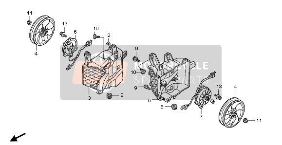 19020HN2003, Fan Comp., Cooling, Honda, 2