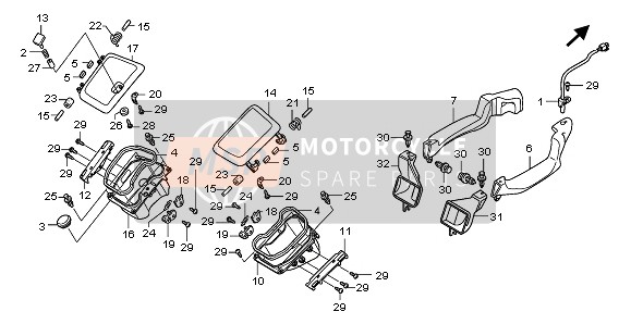 64411MCAA60ZA, Hinge, R. Pocket * NH1 * (NH1 Black), Honda, 0