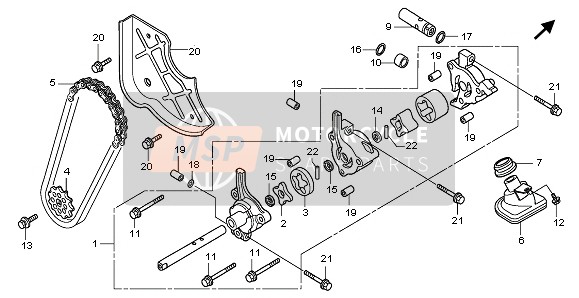 Honda GL1800 + AIRBAG 2007 La pompe à huile pour un 2007 Honda GL1800 + AIRBAG