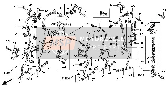 45156MCAA80, Stay, Fr. Brake Pipe, Honda, 1