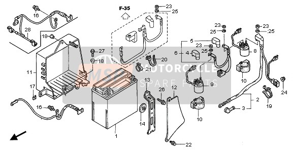 Honda GL1800 + AIRBAG 2007 Batteria per un 2007 Honda GL1800 + AIRBAG