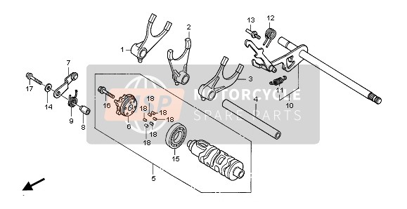 Honda NT700V 2007 GEARSHIFT DRUM for a 2007 Honda NT700V