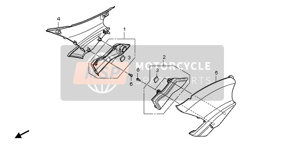 Honda NT700V 2007 SIDE COVER for a 2007 Honda NT700V