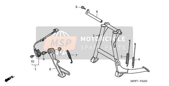 50541MEW920, Spring, Side Stand, Honda, 0