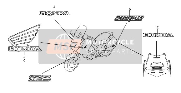 Honda NT700V 2007 Sticker voor een 2007 Honda NT700V