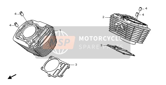 Honda VTX1300S 2007 CYLINDER for a 2007 Honda VTX1300S