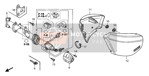 Honda VTX1300S 2007 SIDE COVER for a 2007 Honda VTX1300S