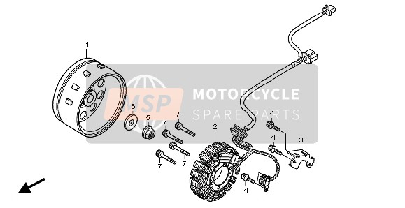 Honda XL125V 2007 Générateur pour un 2007 Honda XL125V