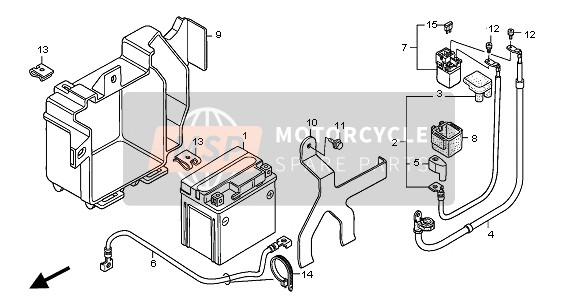 50325KPC640, Kasten, Batterie, Honda, 3