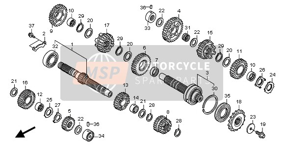 Honda XL1000V 2007 TRANSMISSION for a 2007 Honda XL1000V