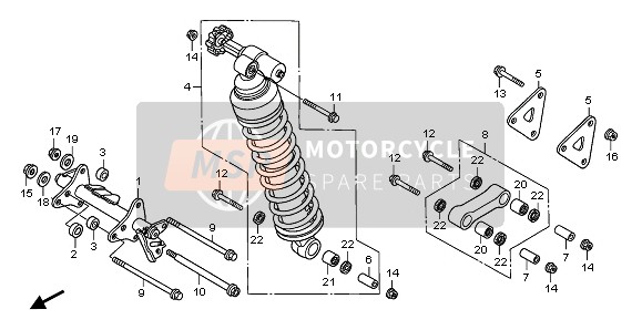 Honda XL1000V 2007 Cuscino posteriore per un 2007 Honda XL1000V