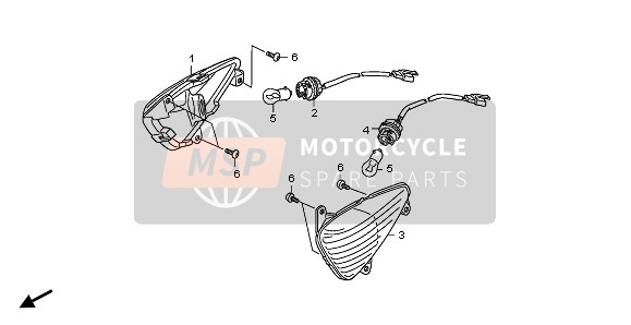 Honda XL1000V 2007 WINKER for a 2007 Honda XL1000V