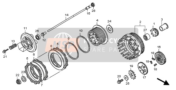 Honda XL1000VA 2007 Embrayage pour un 2007 Honda XL1000VA