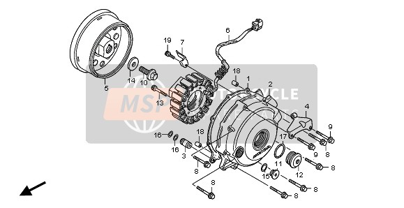 Honda XL1000VA 2007 GENERATOR für ein 2007 Honda XL1000VA