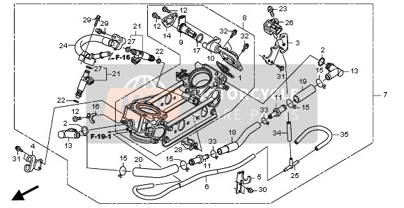 Honda XL1000VA 2007 THROTTLE BODY for a 2007 Honda XL1000VA