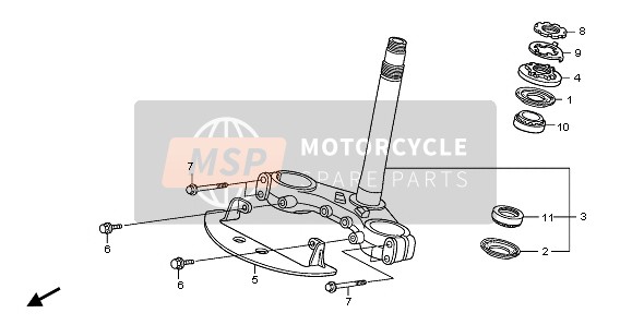 Honda XL1000VA 2007 STEERING STEM for a 2007 Honda XL1000VA