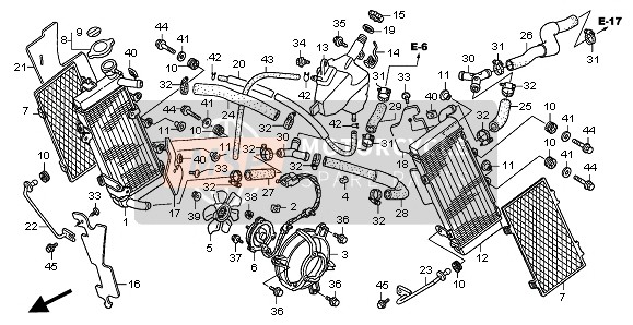 Honda XL1000VA 2007 RADIATOR for a 2007 Honda XL1000VA