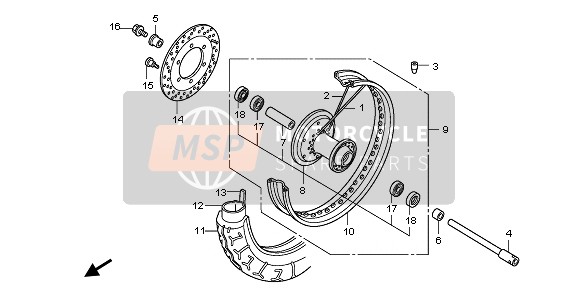 44713400004, Flap, Tire (Dunlop) (1.40, Honda, 2