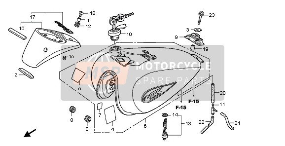 17511MEG000, Platte, Fuer Kraftstoffta, Honda, 1