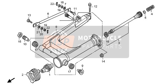 Honda VT750C2 2007 SWINGARM for a 2007 Honda VT750C2