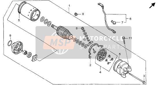 Honda VT750CA 2007 Startend Motor voor een 2007 Honda VT750CA