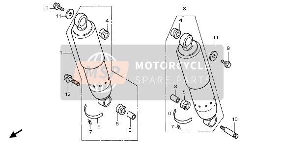 Honda VT750CA 2007 REAR CUSHION for a 2007 Honda VT750CA