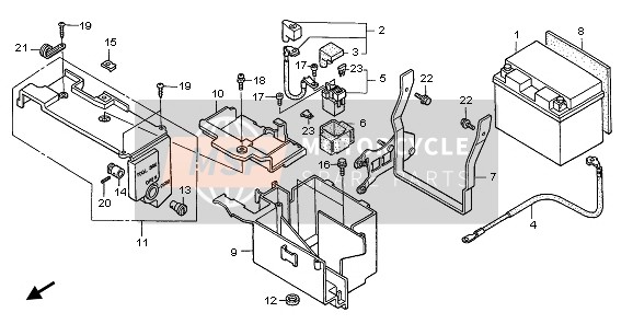 Honda VT750CA 2007 BATTERY for a 2007 Honda VT750CA