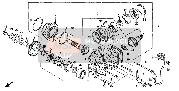 Honda VT750C 2007 Arbre transversal pour un 2007 Honda VT750C