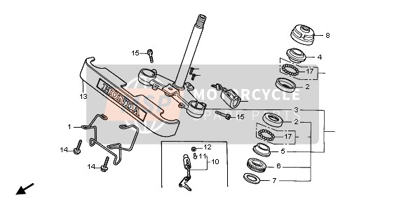 Honda CMX250C 1996 STEERING STEM for a 1996 Honda CMX250C