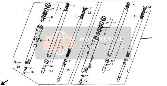 51410KR3003, Pipe Comp., Fr. Fork, Honda, 0