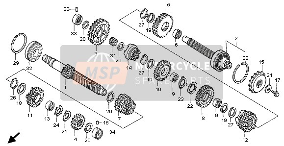 Honda CB1000F 1995 TRANSMISSION for a 1995 Honda CB1000F