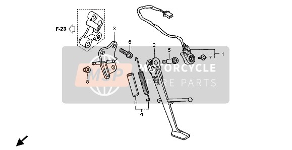 50535MBB000, Bracket, Side Stand, Honda, 0