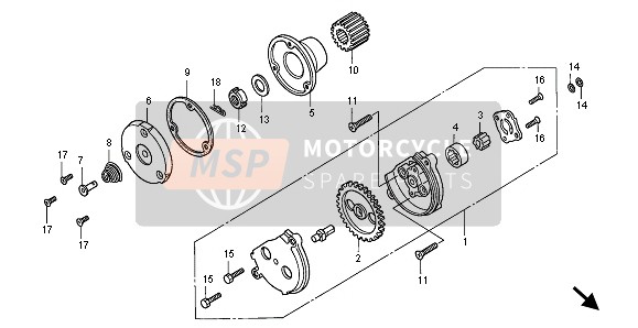 15021399000, Rotor Set, Oil Pump, Honda, 3