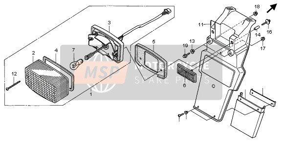 84701MY1000, Bracket, Number Plate, Honda, 0