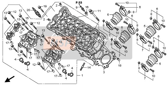 Honda CB600FA 2008 Culasse pour un 2008 Honda CB600FA