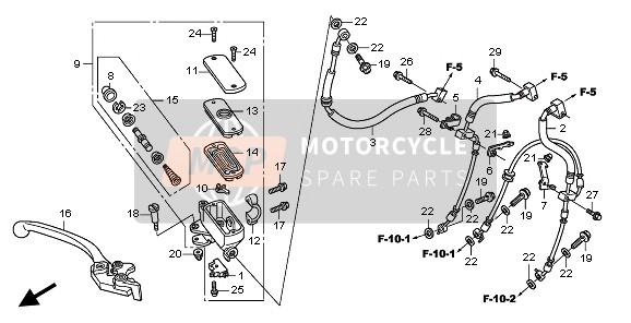 Honda CB600FA 2008 HAUPTBREMSZYLINDER VORNE für ein 2008 Honda CB600FA