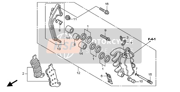 Honda CB600FA 2008 L. FRONT BRAKE CALIPER for a 2008 Honda CB600FA